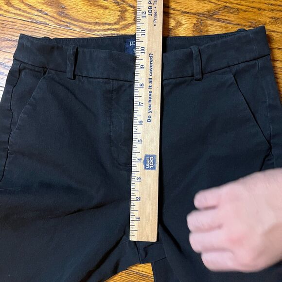 J.Crew Kallie Fit Straight Leg Chino Trousers Black Women's Size 4 Pants - Picture 7 of 10